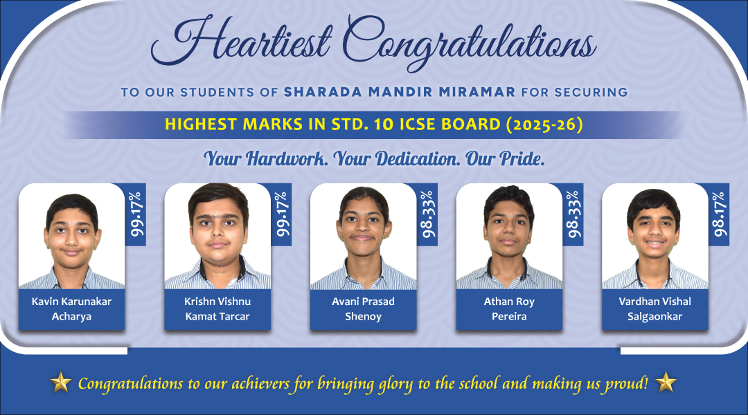 Sharada Mandir Miramar 10th Result